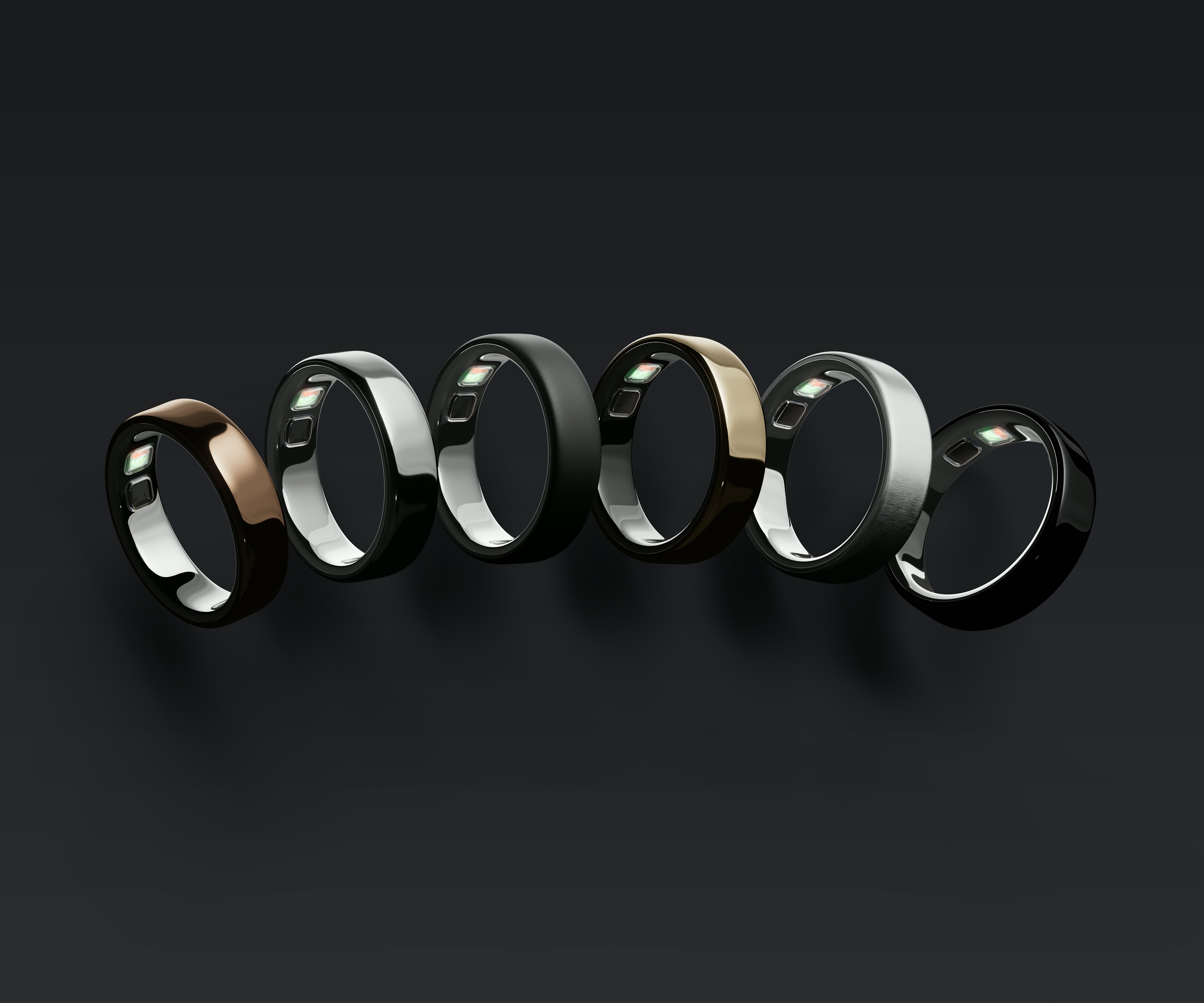 所有 Oura Ring 5 饰面展示