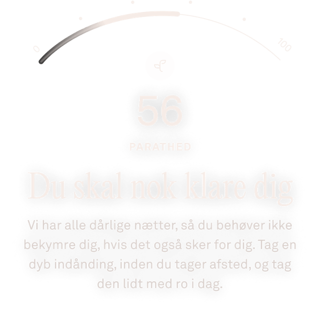 Visning af restitutionsdata i Oura Ring-appen