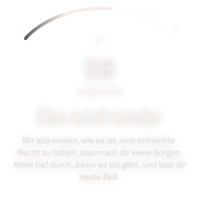 Ansicht der Erholungsdaten in der Oura-App