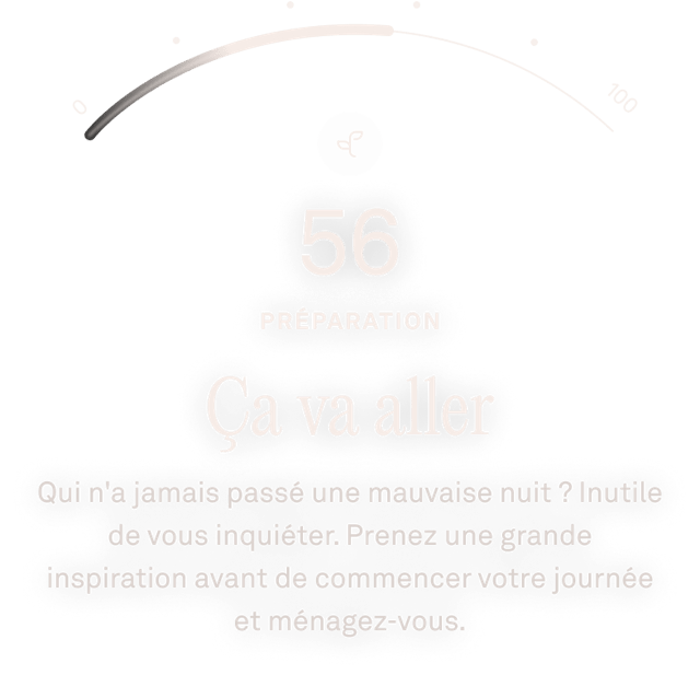 Image des données de récupération dans l'application Oura Ring