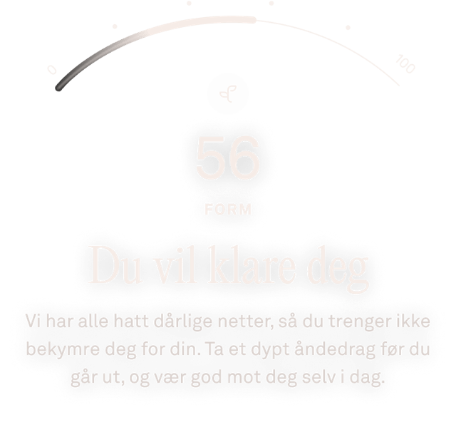 Oura Ring-appen viser data om innhenting