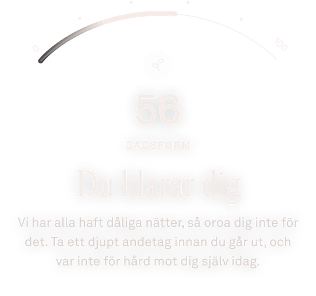 Oura-appen som visar data för återhämtning