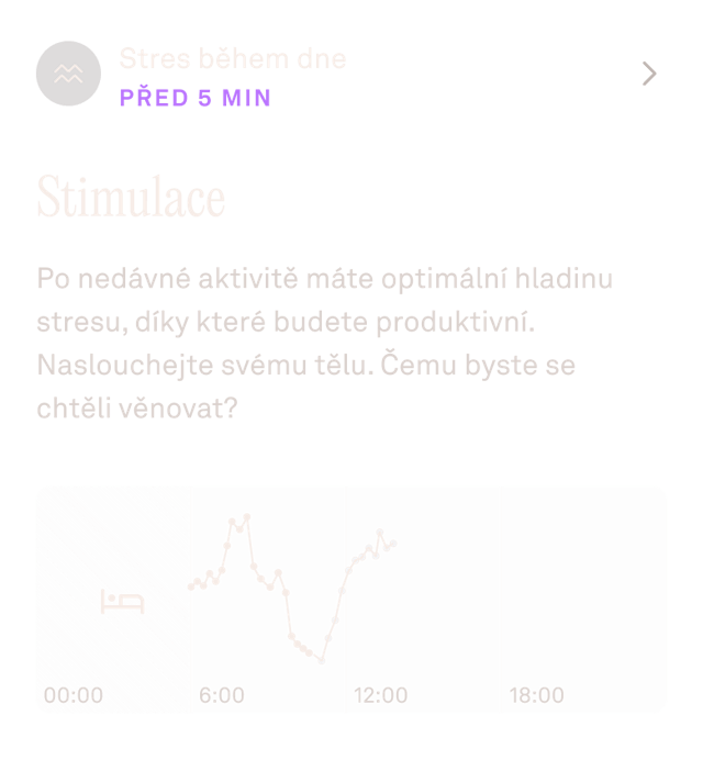 Údaje o stresu během dne v aplikaci Oura Ring