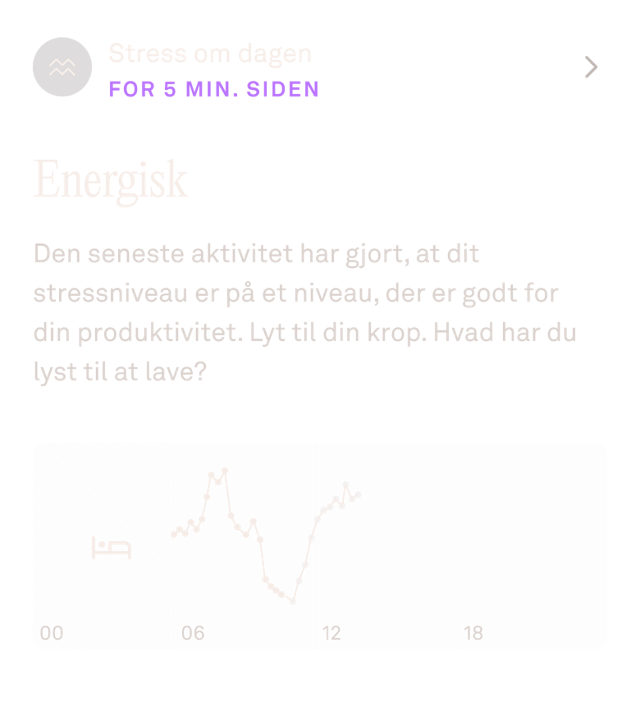 Visning af data for stress om dagen i Oura Ring-appen