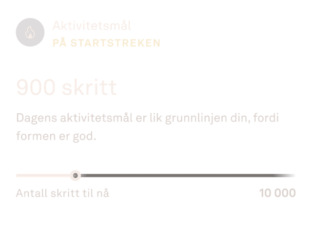 Oura Ring-appen viser data om aktivitetsmål