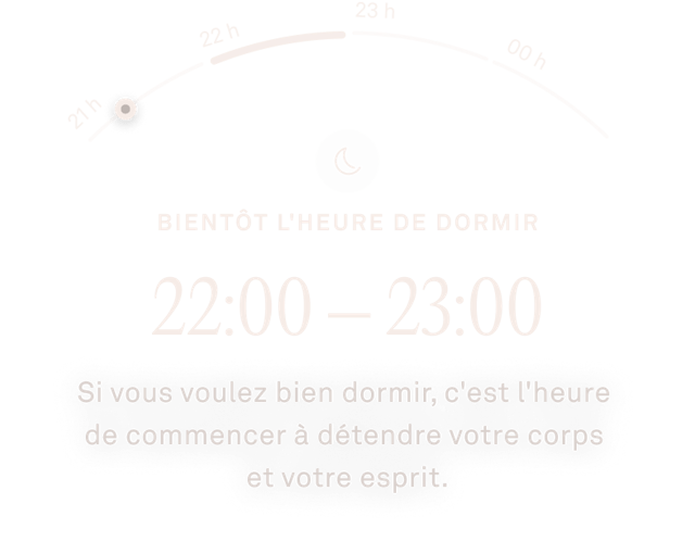 Image des conseils concernant l'heure de coucher dans l'application Oura Ring