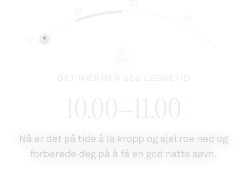 Oura Ring-appen viser data om at det nærmer seg leggetid