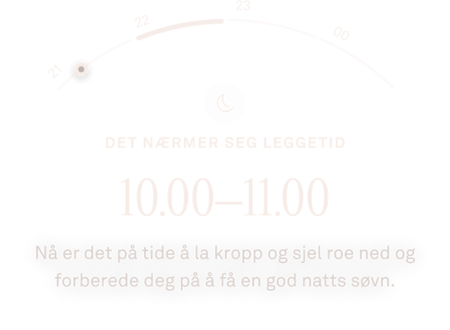 Oura Ring-appen viser data om at det nærmer seg leggetid