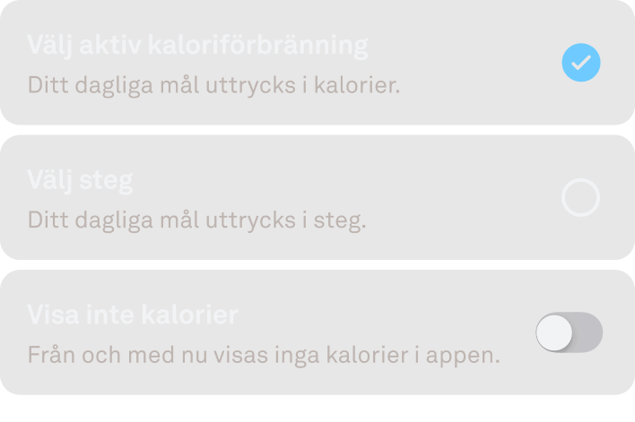 Personliga aktivitetsmål i Oura-appen