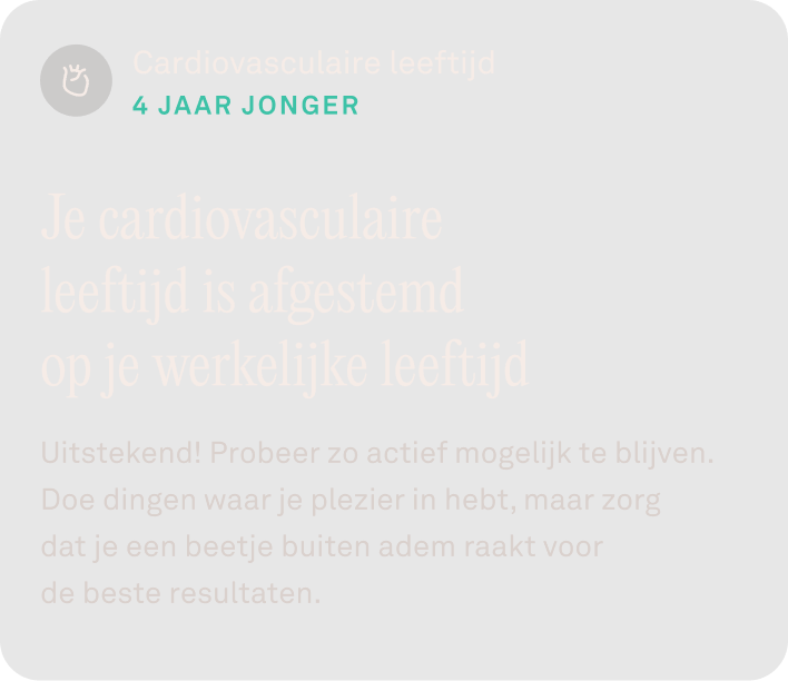 Weergave van de Oura Ring-app met gegevens over de continue hartslagmonitoring