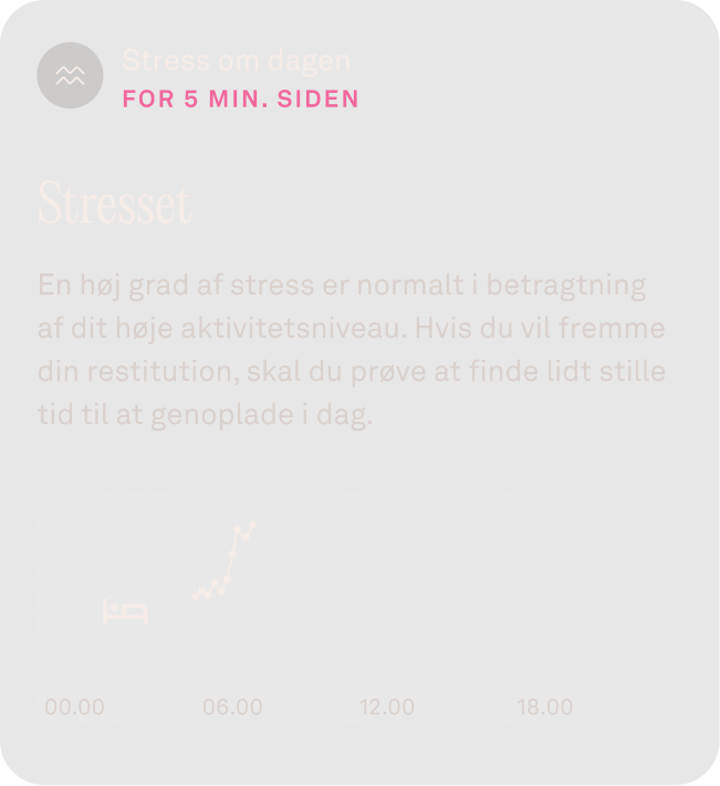 Visning af data for stress om dagen i Oura Ring-appen
