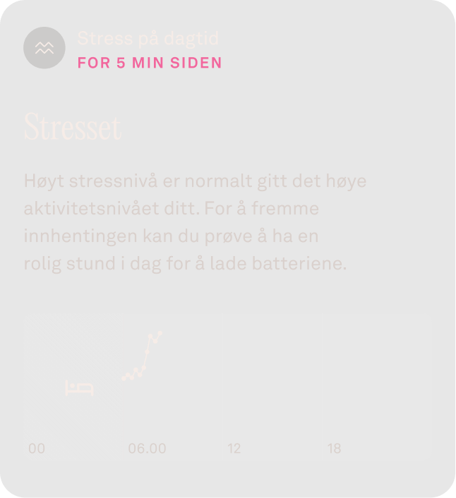 Oura Ring-appen viser data om stress på dagtid