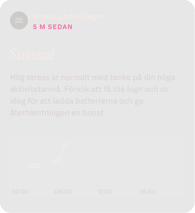 Vy av data för stress under dagen i Oura Ring-appen