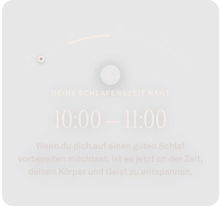 Ansicht der Daten für „Bald ist Schlafenszeit“ in der Oura-App